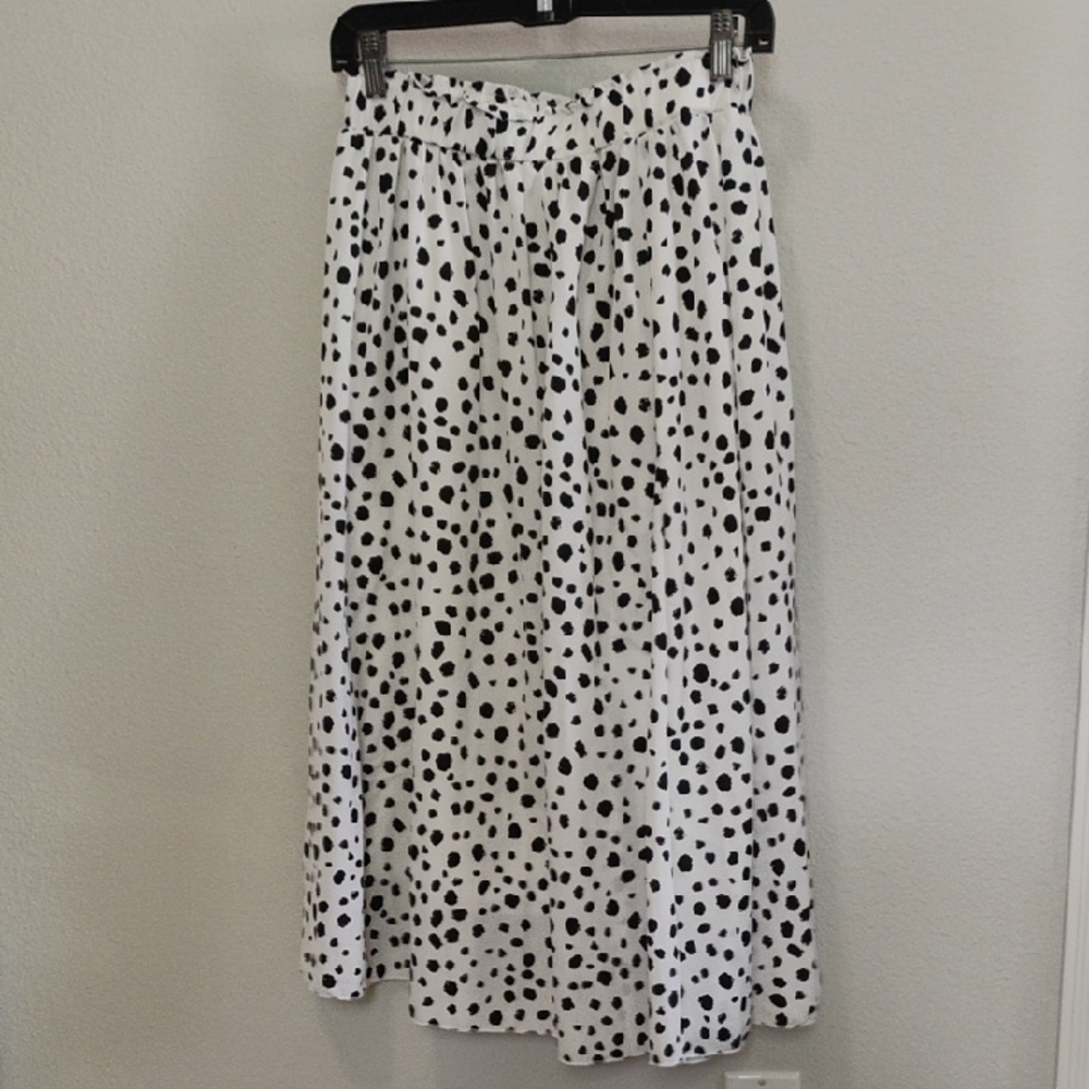 Polka Dot Midi Skirt